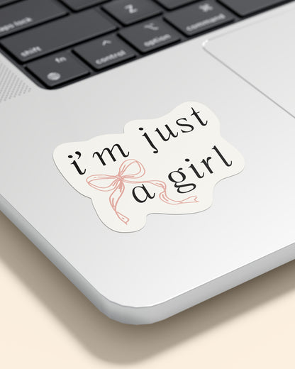 I'm Just A Girl Sticker