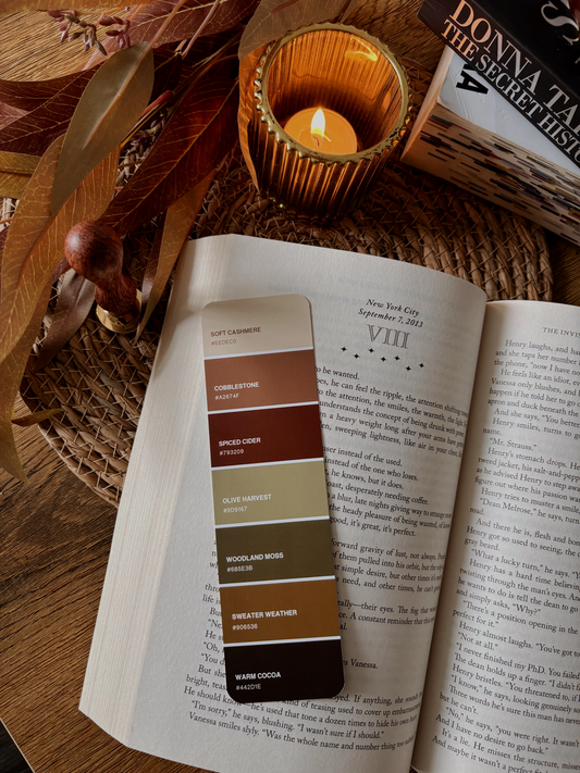 Autumn Comfort Paint Swatch Bookmark