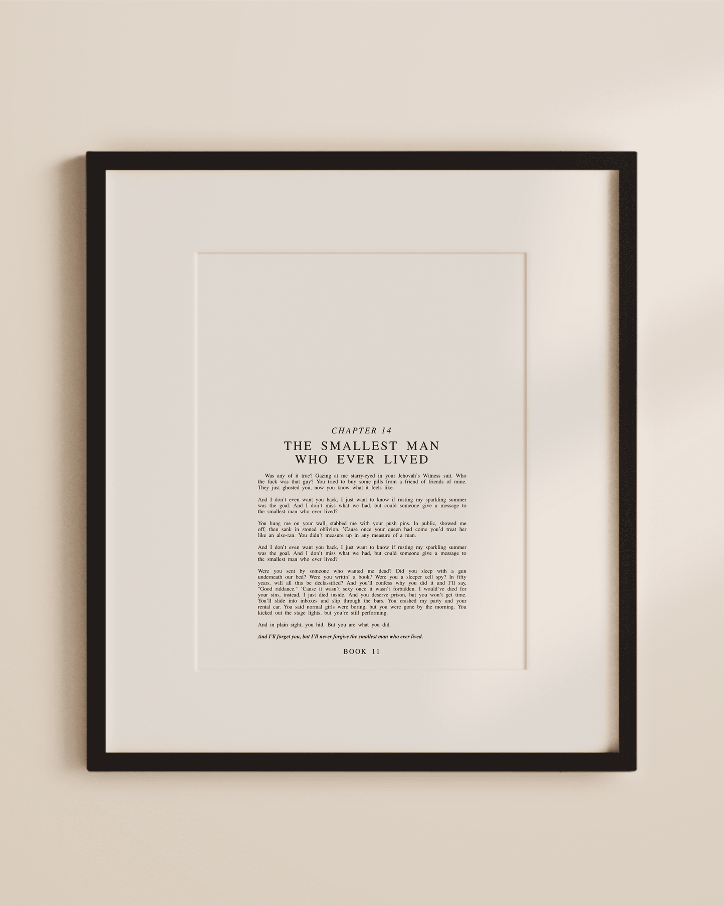 The Tortured Poets Department Chapters Art Prints