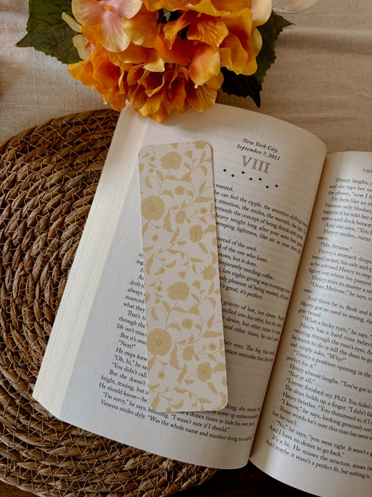 Golden Blooms Bookmark