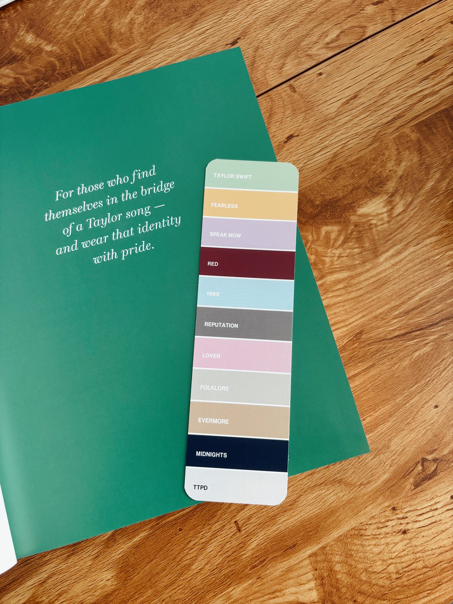 The Eras Paint Swatch Bookmark