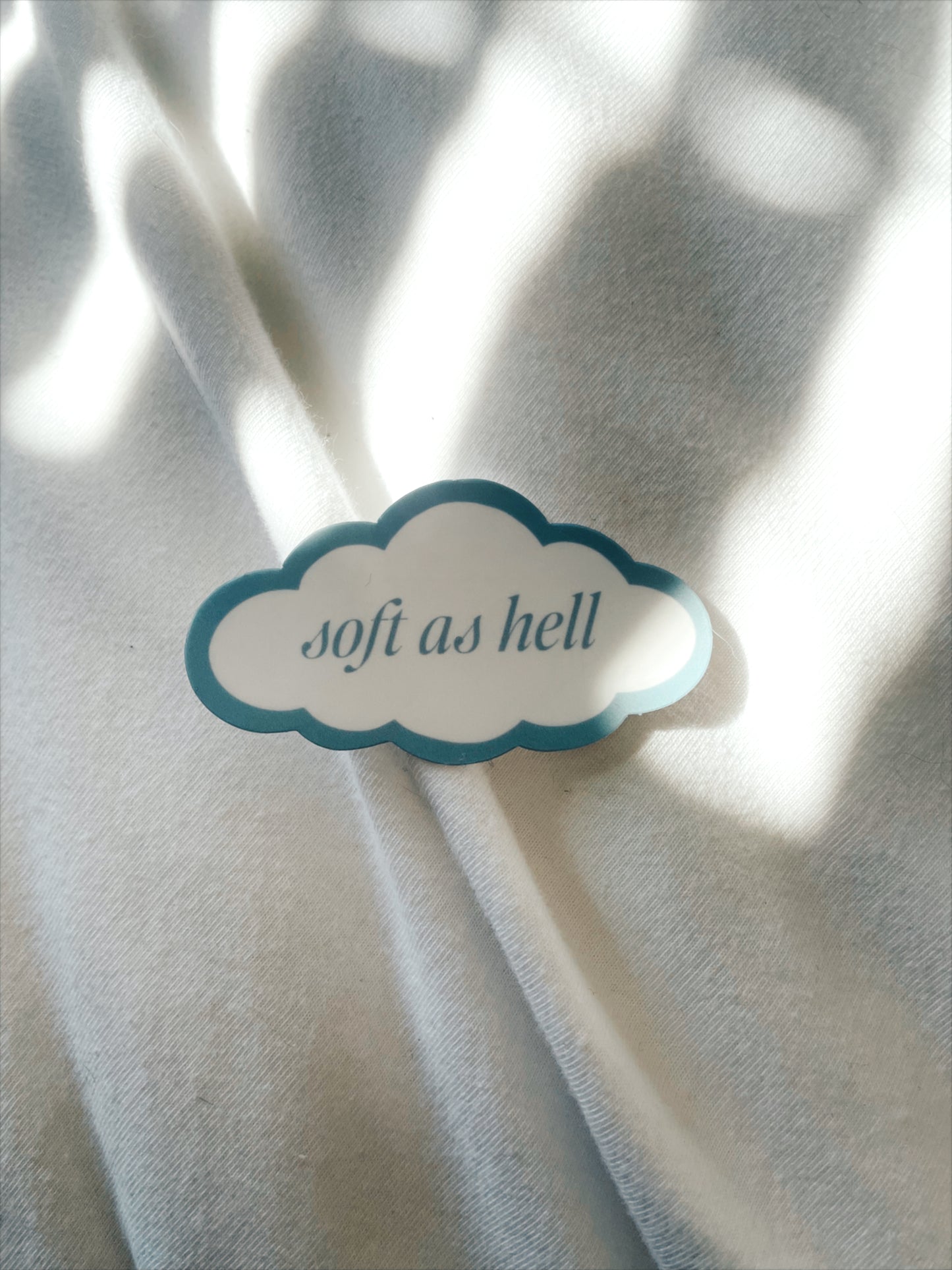 Soft As Hell Cloud Sticker