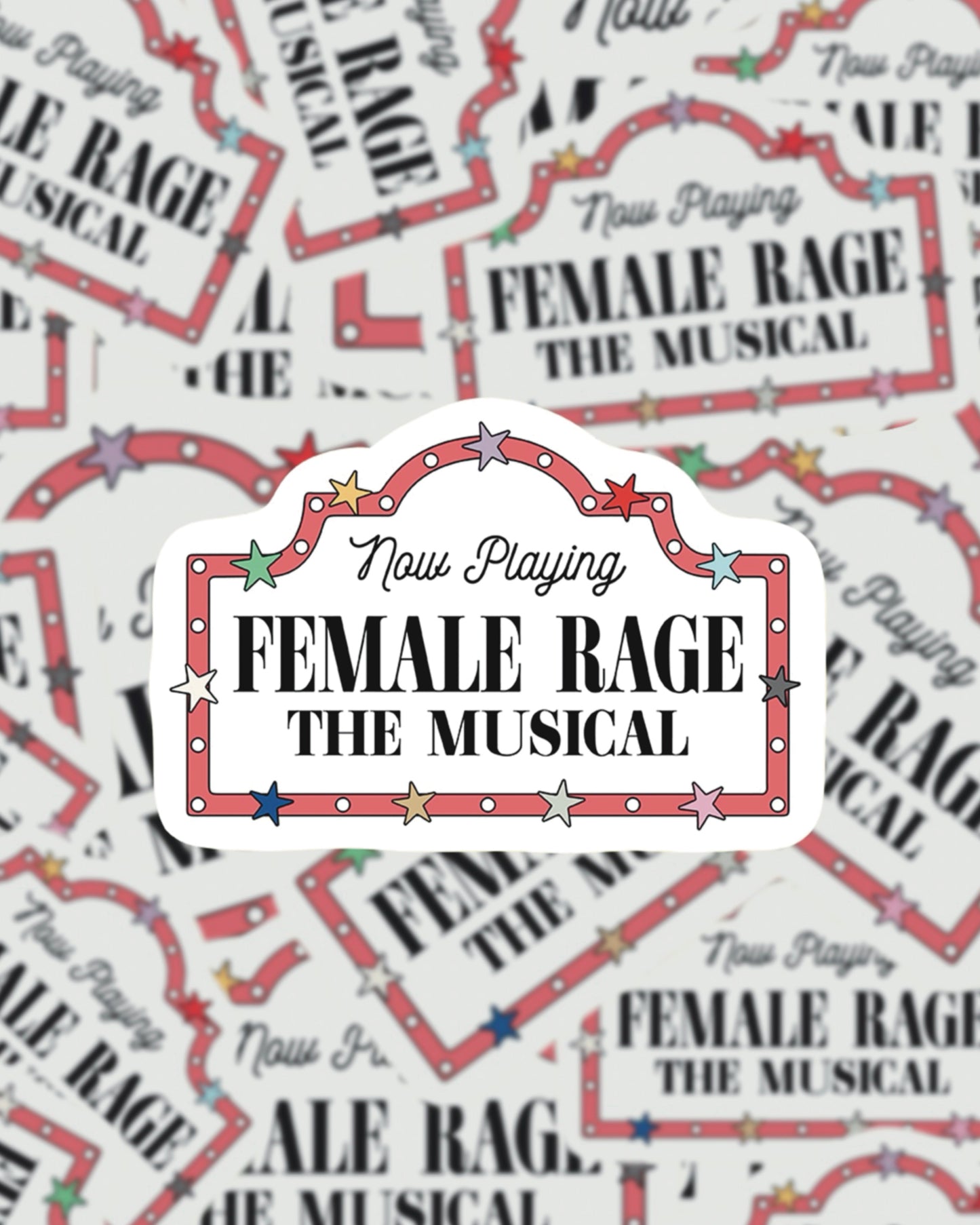 Female Rage Sticker