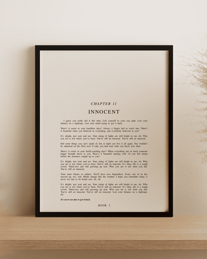 The Speak Now Chapters Art Prints