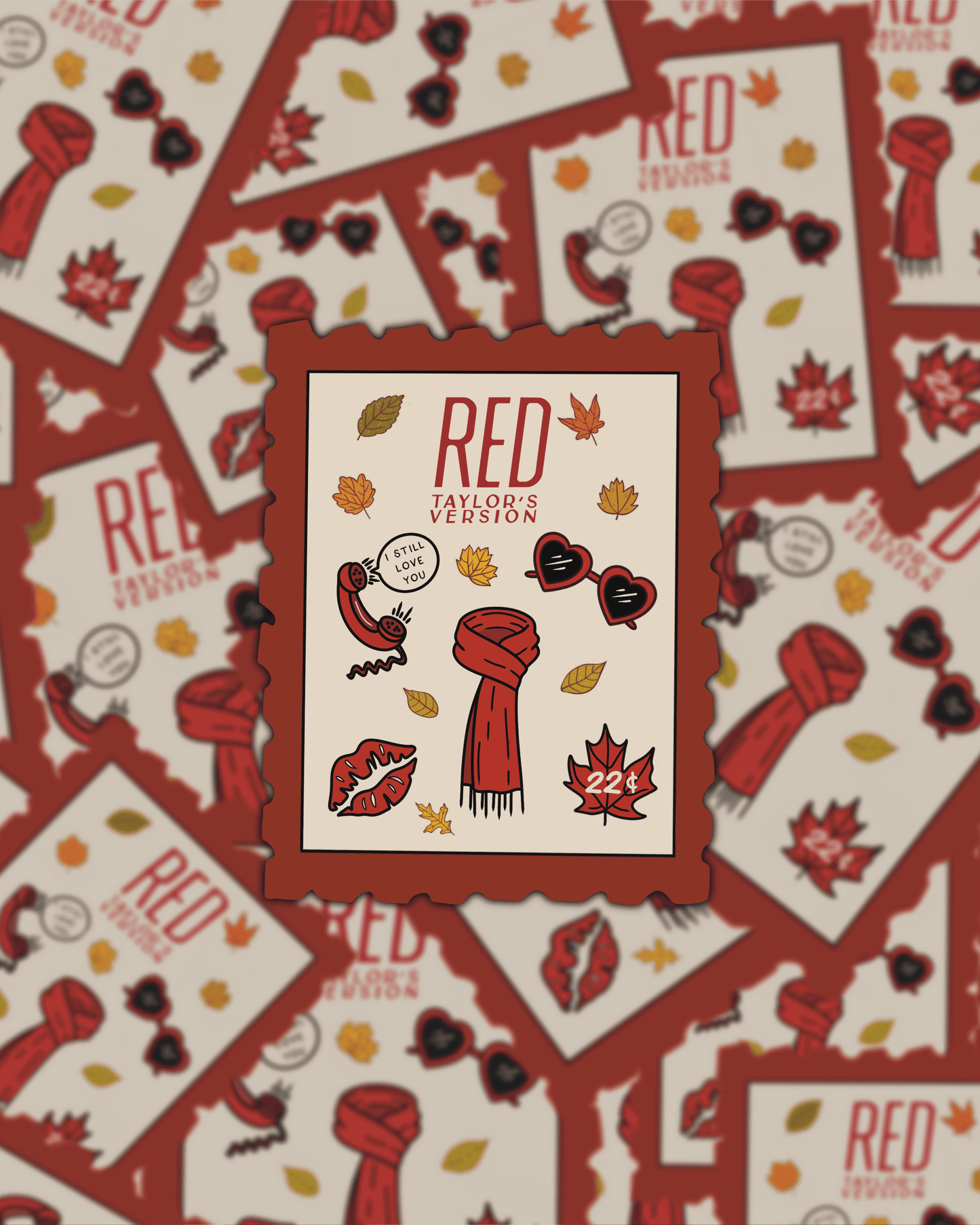 Red Stamp Sticker