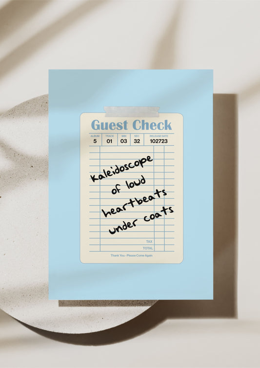 1989 Guest Check Print