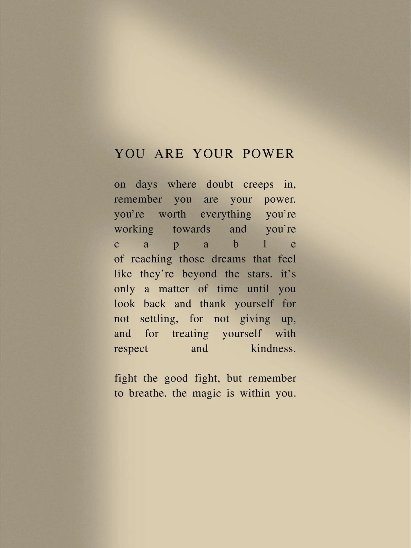 "You Are Your Power" Art Print